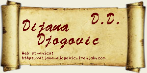 Dijana Đogović vizit kartica